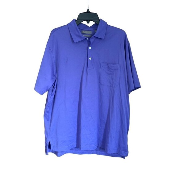 Daniel Cremieux Mercerized Cotton Purple Polo L - Picture 1 of 2